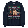 "Excuse Me While I Whip This Out" Ugly Christmas Sweater | Blazing Saddles Movie Quote Jumper | Western Comedy Holiday Shirt
