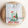 Light Green "Holly Jolly" Tee – Unisex Christmas Holiday Shirt by Dog Mom Hat