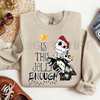 "Is This Jolly Enough" Jack Skellington Christmas Sweatshirt – Zero Dog & Oogie Boogie Party Tee by Dog Mom Hat
