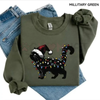 Cute Cat Christmas Sweatshirt – Retro Winter Vibes Gildan Crewneck | Cat Mom Gift by Dog Mom Hat