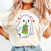Spooky Ghost Halloween T-Shirt – Funny Skeleton Graphic Tee by Dog Mom Hat