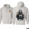 Spooky Mama Coffee Ghost Hoodie – Cozy Unisex Pullover for Moms, Fun Halloween Design, Perfect for Fall, Pumpkin Patch & Trick or Treating