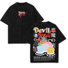 Devil Fruit One Piece Washed Tee Collection – Oversized Anime Graphic Shirt by Dog Mom Hat