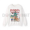 Vintage Look Rudolph Sweatshirt by Dog Mom Hat