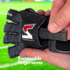 ONEKEEPER VECTOR Junior All Black Kids & Junior Goalkeepers | Removable Finger Saves | Spines Sold Separately