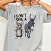 Men's "I Don't Care" T-Shirt - Funny Mouse and Donkey Graphic Tee, Political Humor Apparel