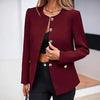 Women’s Round Neck Button Cardigan – Long Sleeve Classic Knit Sweater by FitiqueFit