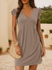 Lovelet V-Neck Ruffled Cap Sleeve Mini Dress