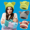 Women’s Thickened Acrylic Knitted Hat with Devil Ears | Cozy Beanie by FitiqueFit
