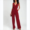Women’s One-piece Trousers Lace Backless Deep V – High-Waisted Casual Outfit by FitiqueFit