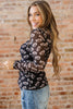 Black Game Day Rugby Mesh Sheer Long Sleeve Top by Wild and Free Boutique