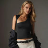 Women's Fashion INS Design Irregular Vest Summer Trend Hollow-out Temperament Top by My Store