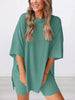 Full Size Half Sleeve T-Shirt and Shorts Set Plus Size by Simply Love