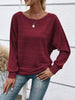 Relaxed Fit Ribbed Knit T-Shirt by Simply Love