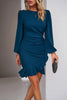 Elegant Black Ruffled Balloon Sleeve Mini Dress Luxury & Playful Statement Piece Simple Dress by Stevvex