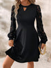 Luxury Black Long Sleeve Mini Dress Sophisticated & Timeless Dress by Stevvex