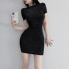 Fashion Women's Bright Silk Slim Dress
