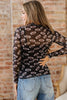 Black Game Day Rugby Mesh Sheer Long Sleeve Top by Wild and Free Boutique