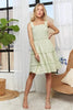 New Summer Smocked Ruffled Wide Strap Mini Dress – Feminine, Chic, Stylish, Comfortable, Perfect for Casual Days and Special Occasions by Stevvex