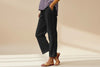 Cropped Pants With Decorative Buttons Along the Side Seams by FitiqueFit