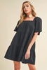 Square Neck Half Sleeve Tiered Summer Dress For Women–Elegant & Flattering with Ruched Detail & Chic Tiered Design by Stevvex