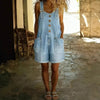Women’s High-Waisted Sleeveless Denim Shorts Jumpsuit by FitiqueFit