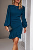 Elegant Black Ruffled Balloon Sleeve Mini Dress Luxury & Playful Statement Piece Simple Dress by Stevvex