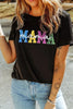 Sequin MAMA Round Neck Short Sleeve T-Shirt by Simply Love