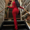 Long Sleeve Sweater And High Waist Long Pants Set by FitiqueFit