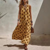 Women's Digital Print Short Sleeve Loose Maxi Dress – Knit Fabric by FitiqueFit