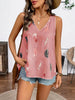 Women’s Feather Print V-Neck Camisole by FitiqueFit