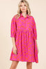 Zebra Print Button Down Shirt Mini Dress For Women – Fluttering, Bold and Fashion-Forward Dress with Pocketed Tiered Design by Stevvex