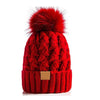 Snow Cap Knitted Hat Unisex Rolled Brim by My Store