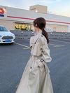 Mid-length Temperament Waist-controlled Korean Overcoat
