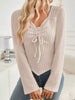 Ribbed Knit Drawstring Long Sleeve T-Shirt by Wild and Free Boutique