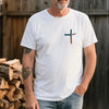 VIBEZONE Christ Flag The Cross FAITH 2-Sided T-Shirt by Dog Mom Hat