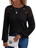 Ribbed Knit T-Shirt with Lace Shoulder Detail by Simply Love