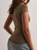 Elegant Wrap V-Neck Slim Fit T-Shirt by Simply Love