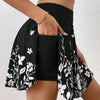 🌼 Women's Minimalist Floral Print High-Waisted Shorts with Pockets by FitiqueFit