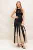Noir Tulle Black Knit Maxi Dress by Neon Spur