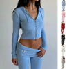 Long Sleeve Sweater And High Waist Long Pants Set by FitiqueFit
