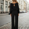 Solid Color Slim-Fit Long Sleeve Knit Jumpsuit | 3 Colors S–XXL by FitiqueFit