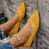 Women's Pointed Toe Flyknit Slip-On Loafers – Flat Casual Shoes by FitiqueFit