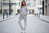 Women’s Fashionable Printed Sports Long-Sleeve Hoodie Set by FitiqueFit