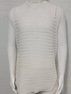 Men's Round Neck Hollow Out Sleeveless Knit Top