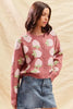 SO ME Strawberry Fruit All Over Button Sweater Cardigan by FitiqueFit