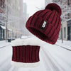 Warm Knitted Beanie & Scarf Women | Cozy Winter Bundle by FitiqueFit