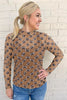 Brown Game Day Football Mesh Sheer Long Sleeve Top by Wild and Free Boutique