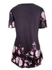 Women’s Printed Faux Two-Piece V-Neck Short Sleeve Top by FitiqueFit