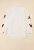 Sequin Football Patch Collared Neck Snap Button Jacket by Wild and Free Boutique